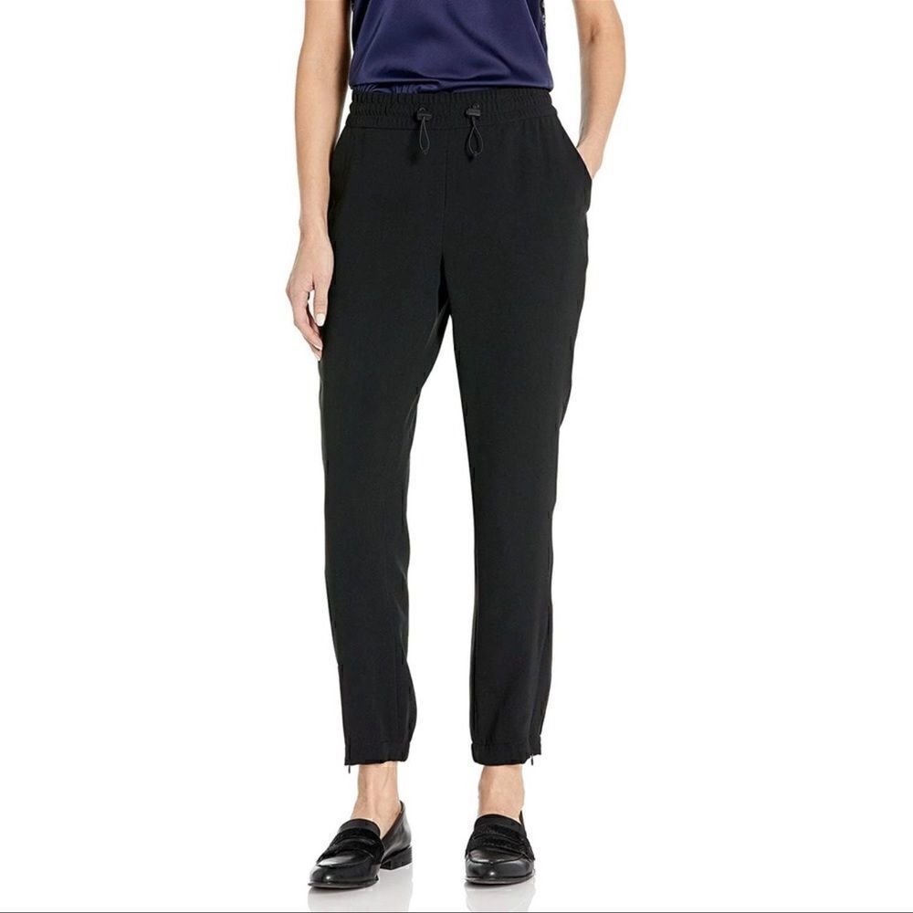 Kenneth Cole Black Ankle Zip Jogger Pants Size M